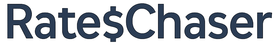 RatesChaser logo in blue font